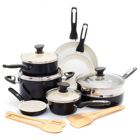Ceramic Cookware Set One Size Details about   GreenPan Rio 16pc 