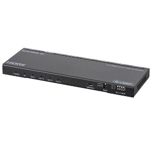 Monoprice Blackbird 4K 1x4 HDMI Splitter, Supports HDMI 2.0, HDCP 2.2, 4K@60Hz, YCbCr 4:4:4, Featuring 4K to 1080p Downscaling - 1 of 4