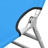vidaXL Folding Sun Lounger with Head Cushion Steel Turqoise Blue - 3 of 4