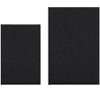 Home Mart Goods Large 2 Piece Set Black Soft Cozy Plush Chenille Bath Mat Bathroom Rug - 2 of 4