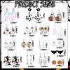 16 Pairs Bulk Halloween Earrings - Cute Gothic Ghost, Pumpkin, Bat & Cat Dangle Earrings for Women - 2 of 4