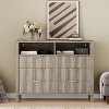 6 Drawer Dresser for Bedroom, Farmhouse Chest of Drawers with 2 Open Shelves and Fluted Doors, Home Storage and Organization - 3 of 4