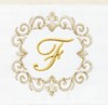 Linum Home Textiles 100% Turkish Cotton MONICA Gold Thread 2PC Embellished Hand Towel Set - 3 of 3