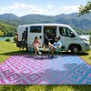 Lahome Ombre Outdoor Area Rug-Geometric Reversible Mat for Patio, Balcony, Deck, Backyard, or RV Camping - 4 of 4
