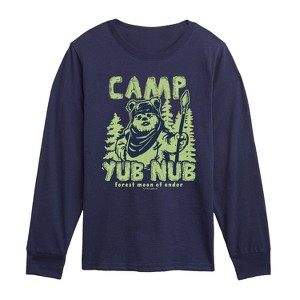 Boys' - Star Wars - Camp Endor Tonal Long Sleeve Graphic T-Shirt - 1 of 3