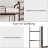 Coolmee Twin Over Twin Bunk Bed, Metal Bunk Beds with Safety Guardrails and Built-in Ladder, Convertible into 2 Bed Frame for Kids Teens - 4 of 4