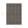 Chocolate And Charcoal Floral Washable Indoor Outdoor Area Rug - 3 of 4