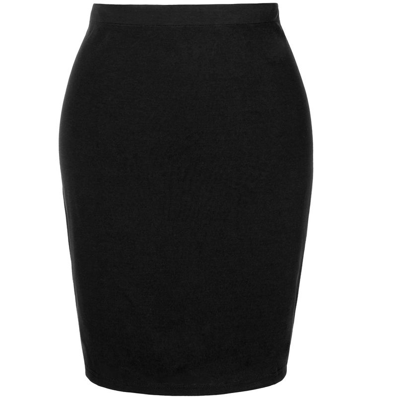 Agnes Orinda Women's Plus Size High Waist Stretch Office Work Bodycon Pencil Skirts, 1 of 6