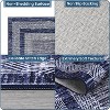 Modern Rug Thin Washable Non-Slip Geometric Border Low Pile Foldable Soft Non-Shedding Indoor Accent Carpet - 4 of 4