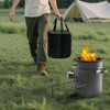 VEVOR Camping Rocket Stove, Wood Burning Portable Rocket Stove with Carrying Bag for Backpacking, SPCC Steel, Double Door, Burn Twigs, Gray - 2 of 4