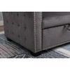 77" Reversible Storage L-Shaped Sectional Sofa with Pull-Out Bed, Velvet & Storage Chaise - 2 of 4