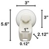 Evideco French Home Goods Non-Rotating Hand-Held Shower Head Bracket in White - Secure Suction Cup Mount, Fits Up to 1-Inch Base, No Drilling Required - 4 of 4