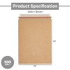 PSBM Rigid Mailers, 13x18 Inch, 100 Pack, Kraft Brown Cardboard Shipping Envelopes for Photo & Document, Self Seal - 2 of 4