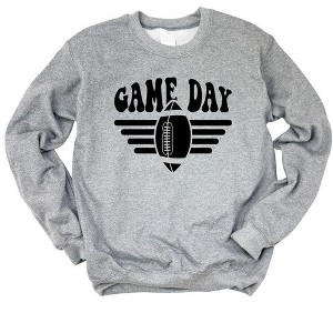 Simply Sage Market Women's Graphic Sweatshirt Football Game Day Stripes - 1 of 2