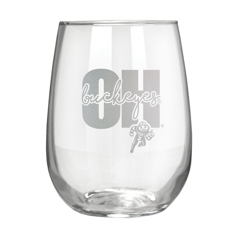 NCAA Ohio State Buckeyes The Vino Stemless 17oz Wine Glass - Clear, 1 of 2