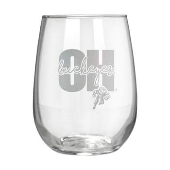 NCAA Ohio State Buckeyes The Vino Stemless 17oz Wine Glass - Clear