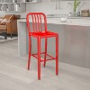 Flash Furniture Commercial Grade 30" High Metal Indoor-Outdoor Barstool with Vertical Slat Back - 2 of 4