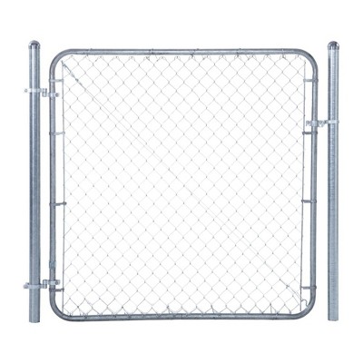Lifetime Fence CL 013629 Fit Right Adjustable Chain Link Anti Sag Walk Gate Kit for Openings 24 to 72 Inches Wide, Round Corner Frame, 6 Feet High