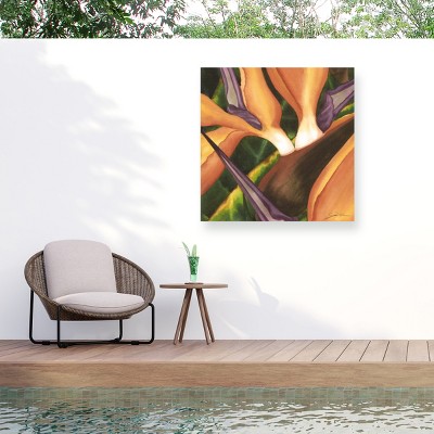 "Bird Of Paradise Tile Ii" Outdoor Canvas