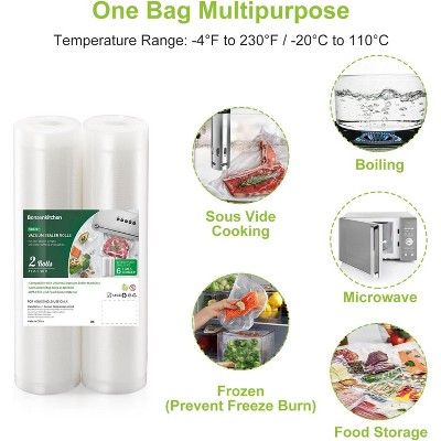 Bonsenkitchen BPA-Free Heavy Duty Vacuum Sealer Rolls, 11" x 20'