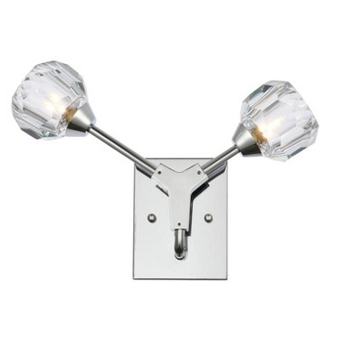 Elegant Lighting Zayne 2 Light Wall Sconce in Chrome
