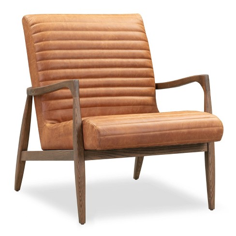 Keith Lounge Chair Cognac Tan Poly Bark Target