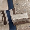 7 Pcs Elegant Faux Silk Traditional Jacquard Comforter Set,All Season Medallion Print Bedding Set,Cozy Home Textile fits Lux Bedroom Decor,Matching - 3 of 4