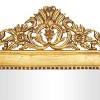 Mango Wood Floral Intricately Carved Acanthus Wall Mirror Gold - Olivia & May: Elegant Rectangular Design, No Assembly Required - 3 of 4