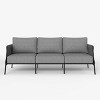 LayinSun Outdoor Patio Woven Rope Sofa, 3-Person Deep Seating Modern Couch 3-Seat for Outside - 2 of 4
