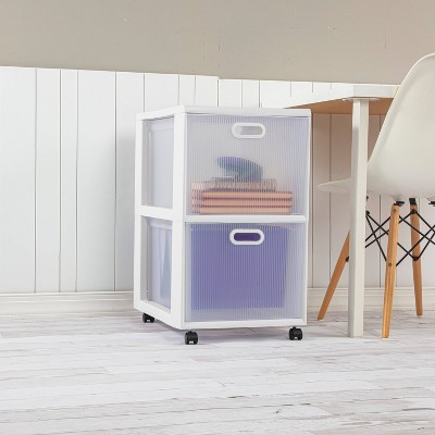 Sterilite Ultra 2-Drawer Storage Cart White