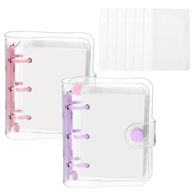 Unique Bargains PVC Transparent Durable Minimalist Binder