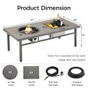 Heynemo Aluminum Propane Fire Pit Table, 4.5 Gallons Ice Bucket, and Lava Rocks, 3-in-1 Coffee Table for Outdoor Patio - 3 of 4
