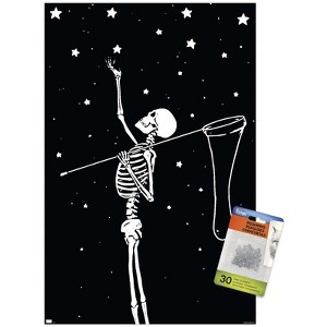 Trends International Skeleton Collecting Stars Unframed Wall Poster Prints - 1 of 4