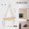 Aoibox Set of 2 Macrame Wall Hanging Shelves, Boho Wooden Floating Shelves for Wall Decor with Handmade Woven Rope - 4 of 4