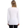 BLUEMING Womens Maternity Shirts Long Sleeve Crew Neck Basic Tank Tops Side Buttons Pregnant Shirts - 2 of 4