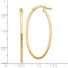 Black Bow Jewelry 1.5mm Square Tube Oval Hoop Earrings in 14k Yellow Gold, 40mm - 4 of 4