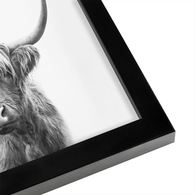Americanflat Animal Minimalist Highland Bull Framed Print Wall Décor - Variety Of Frame Colors, 4 of 8