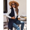 ZEAGOO Womens Long Vests Sleeveless Draped Lightweight Open Front Cardigan Layering Vest with Side Pockets - 4 of 4