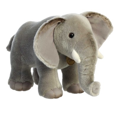 Aurora Medium African Elephant Miyoni Realistic Stuffed Animal Gray 12 ...