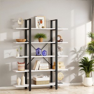 UbMelt 5-Tier Book Shelf Corner Freestanding Bookcase Storage Organizer for Living Room,Bedroom,Office - 1 of 4