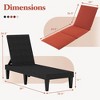 Costway Patio Lounge Chair Recliner Chair with 3-Position Adjustable Backrest & Cushion Blue/Gray/Orange/Red/White - 3 of 3