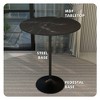 LeisureMod 36" Round Bar Height Dining Table with MDF Top and Black Stainless Steel Pedestal Base Verve Collection - 4 of 4