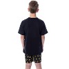 DC Comics Big Boys' Batman Logo Short Sleeve Shirt Pajama Short Set Black - 2 of 4
