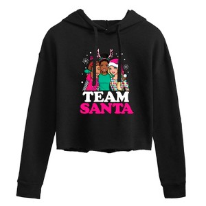 Women's - Barbie - Holidays & Christmas Cropped Graphic Hoodie - 1 of 3