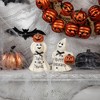 Northlight Ghost and Pumpkin "Happy Halloween" and "Trick or Treat" Figurines - 7.75" - Set of 2 - 2 of 4
