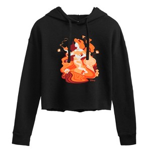 Women's - Disney - Jasmine Natural Beauty Graphic Cropped Graphic Hoodie - 1 of 2