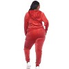 Women's Plus Size 2 Piece Velour Tracksuit Set - White Mark - 4 of 4