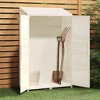 vidaXL Garden Shed White Solid fir wood 40.2x20.5x68.7 in Garden Shed - 3 of 4