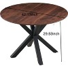 NicBex 42.12" Mid-century Round Dining Table,Kitchen Table with MDF Tabletop for 4-6 Seaters,Brown Black - 3 of 4
