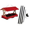 JCS Wildlife Large Fly Thru Bird Feeder- Mounting Pole Bundles Available - 2 of 4